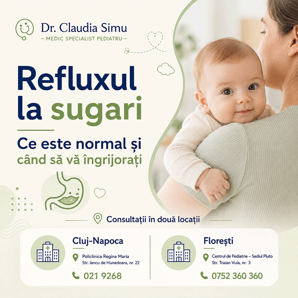 Refluxul la sugari: ce este normal și când să vă îngrijorați